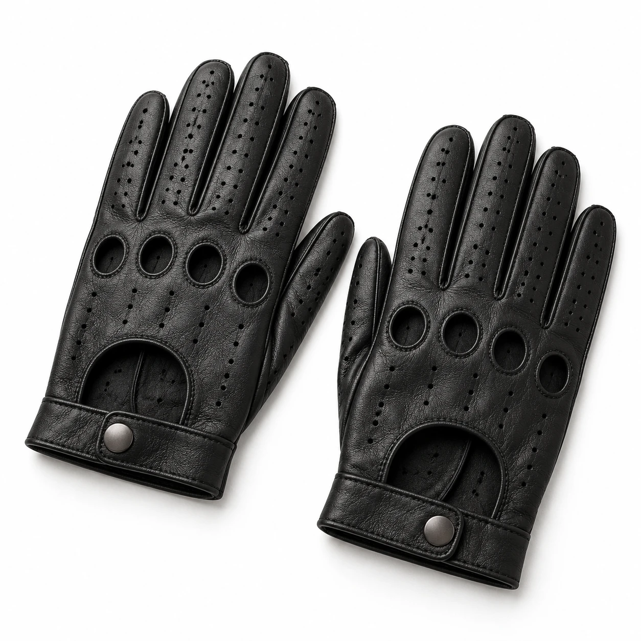 Heritage Leather Driving Gloves in Black